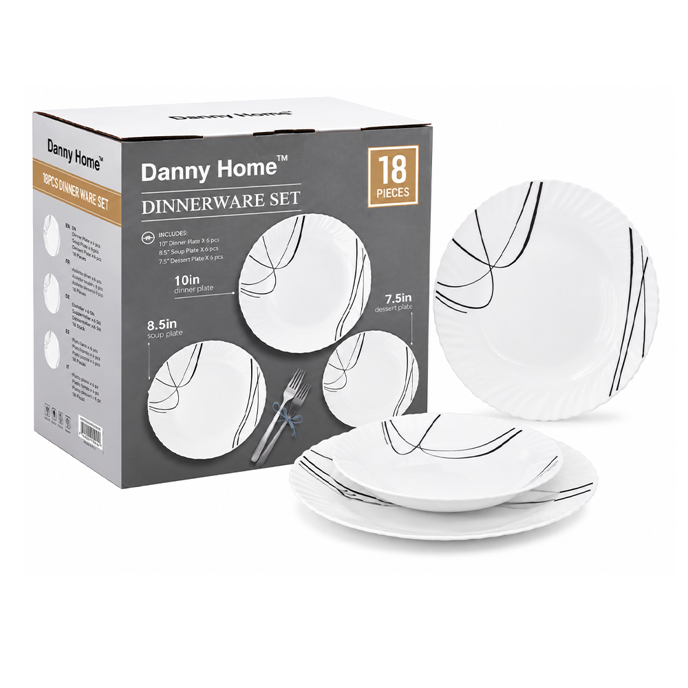 Без имени-1 Dannyhome Сервиз столовый DH-LXP12F-D (опал 12 пр) — изображение 1