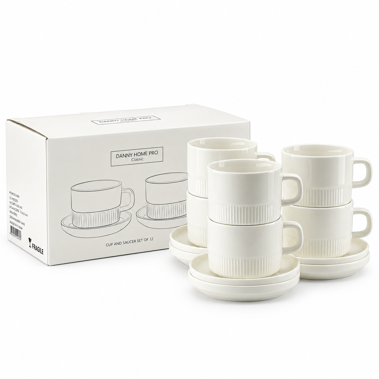 20-109 Dannyhome Чашка с блюдцем DH-BW20-109/6C (250 мл/набор) — изображение 1
