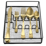 Dannyhome Столовые приборы DH-ZYB096-21MG (21 пр/Matte Gold) — изображение 2
