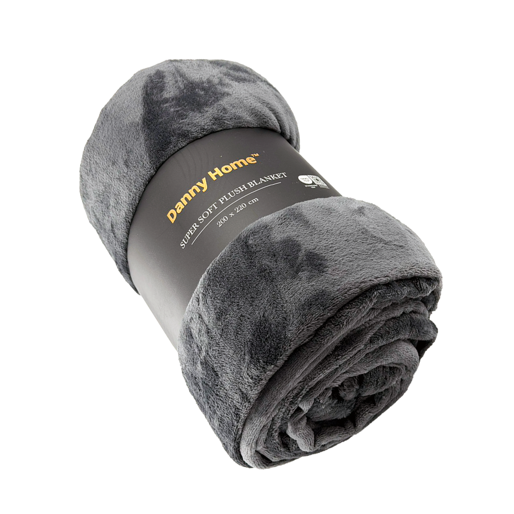 07-3e Dannyhome Плед DARK GREY DH-BL07-3E (220*200) — изображение 1