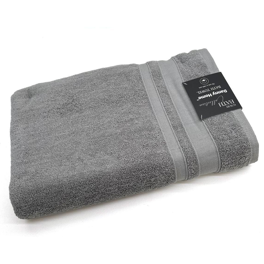10-3D Dannyhome Полотенце банное DH-TWE10-3D GRAY (70*140 см) — изображение 1