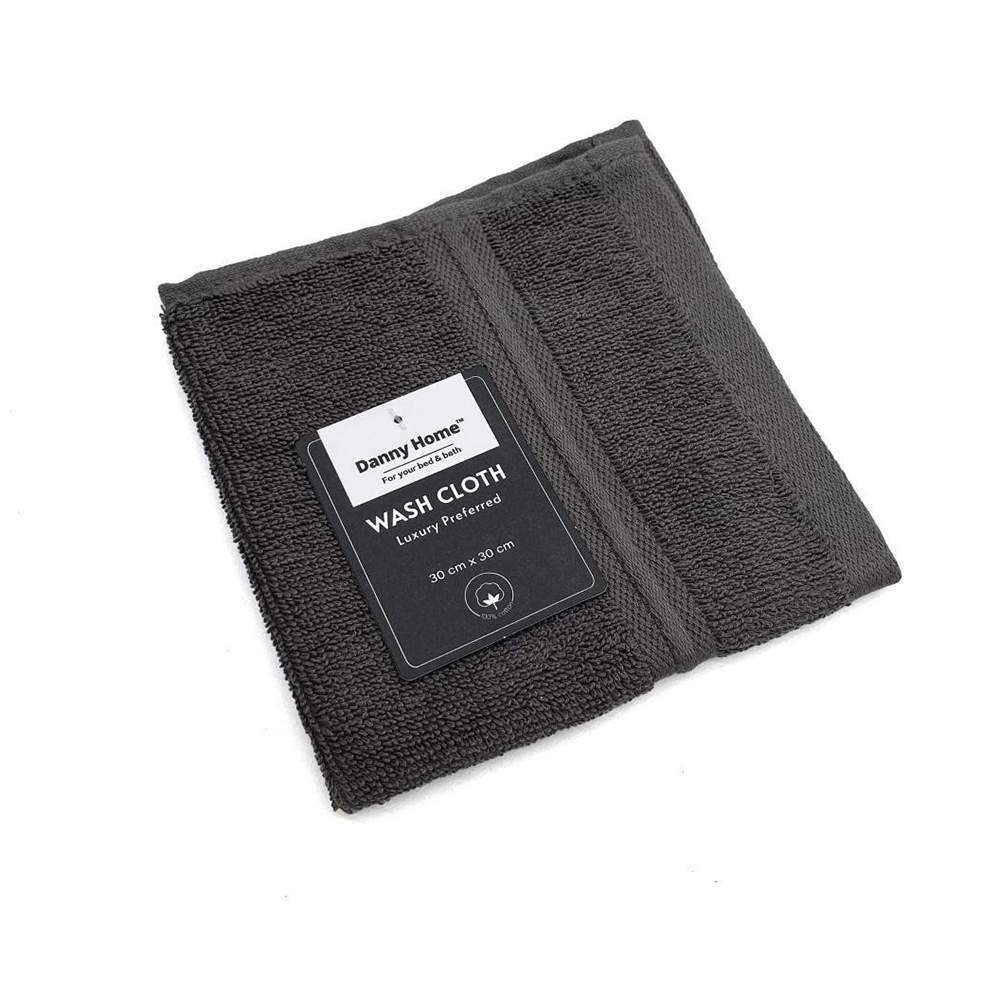 12-1d Dannyhome Полотенце для рук DH-TWE12-1D DARK GREY (30*30 см) — изображение 1