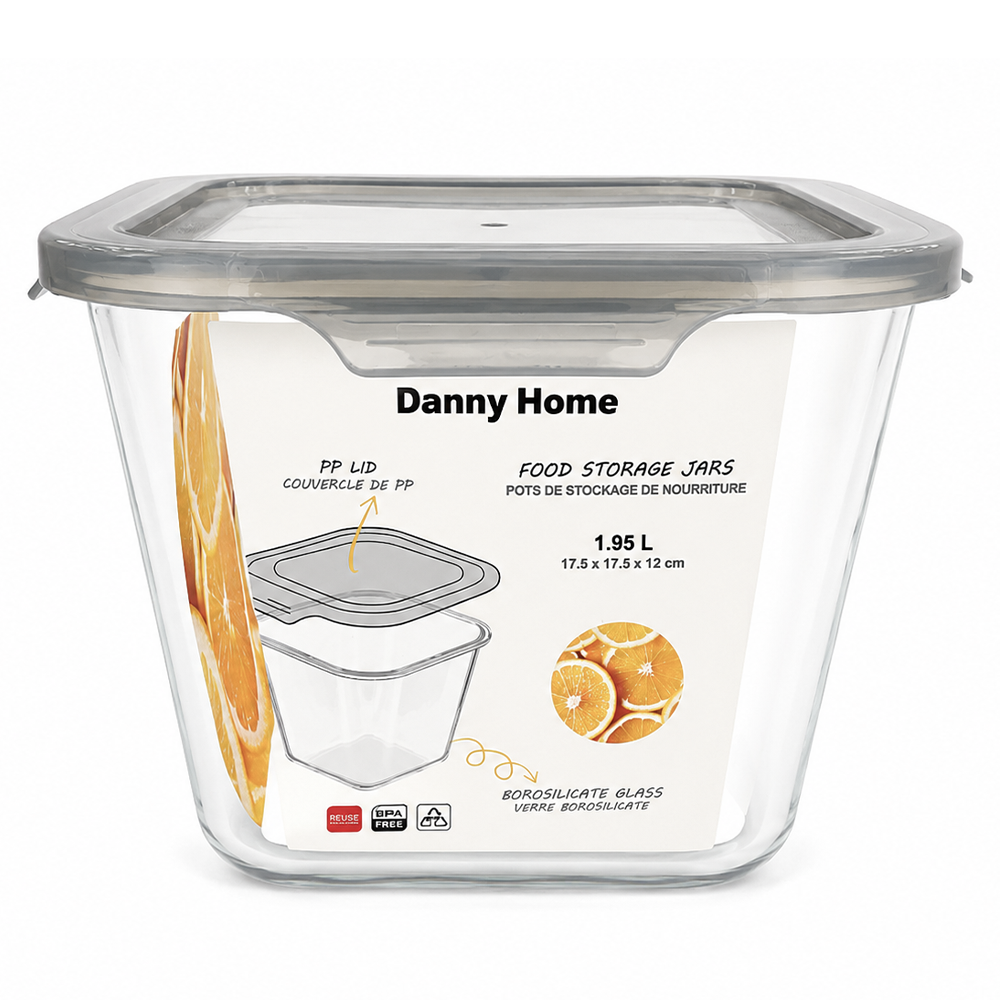 bxh11-02- Dannyhome Контейнер пищевой DH-BXH11-02 (1950 мл) — изображение 1