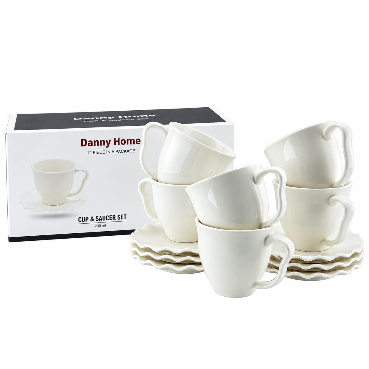 bw26-137-5 Dannyhome Набор чашка с блюдцем DH-BW26-137-5 (200 мл) — изображение 1